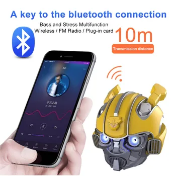 Bluetooth garsiakalbiai transformatoriai Kamanė naujų kūrybinių animacinių filmų belaidžio ryšio kortelės mini lauko mažas mažas akustika