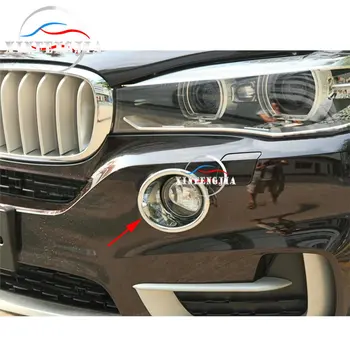 BMW X5 F15-2018 m. 2VNT Chrome Priekiniai Rūko Šviesos Lempos Dangtelis Žiedas Dekoro Apdaila