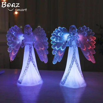 Boaz Kalėdos spalvingos spalvos besikeičiančios šviesos angelas, nuolydis akrilo medžiagos, kelis modelius, vienas šviesos kelis tikslas