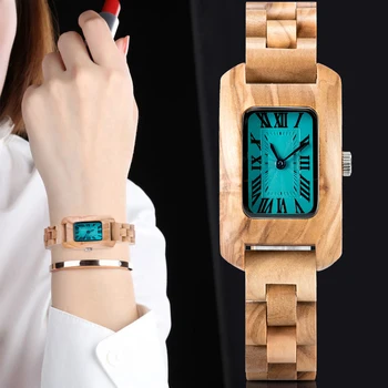 BOBOBIRD Mediniai Žiūrėti Ponios Kvarciniai Rankiniai laikrodžiai Prabangos Prekės ženklo Moterų Laikrodžiai montre bois femme Medienos Dėžutę