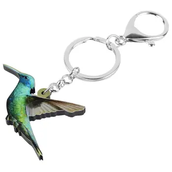 Bonsny Akrilo Mielas Mėlynos Hummingbird Keychains Paketų Prižiūrėtojų Raktinę Gyvūnų, Paukščių Key Chain Papuošalai Moterims, Vaikams, Paaugliams Madinga Dovanų Maišelis Pakabukai