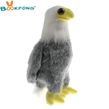 BOOKFONG 26cm Modeliavimas Plikas Erelis Pliušinis Žaislas Pliušinis Įdaryti Gyvūnų, Paukščių Tikroviška Erelis Lėlės Vaikų Gimtadienio Dovanų Kolekcija