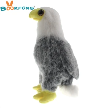 BOOKFONG 26cm Modeliavimas Plikas Erelis Pliušinis Žaislas Pliušinis Įdaryti Gyvūnų, Paukščių Tikroviška Erelis Lėlės Vaikų Gimtadienio Dovanų Kolekcija