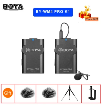Boya BY-WM4 Pro K1 K2 2.4 G Bevielio Lavalier Microphone-live transliacijos,vlogging 