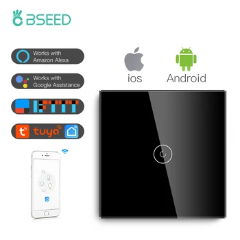 BSEED Wifi lengvos Jungiklis 1 Gauja Smart Switch Belaidžio ryšio Wi-fi 