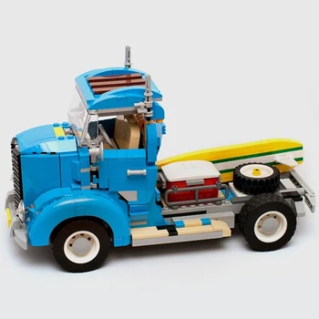 BuildMoc Įranga, Biuro Įranga, Automobilių Mini Statybų Transporto Priemonės Bloko Assemable Švietimo Žaislas Vaikams Vabalas-Creatored Sunkvežimis Sunkvežimis Automobilio Plytų Žaislai