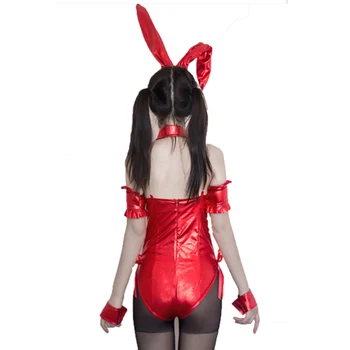 Bunny Mergina Sexy Anime Cosplay kostiumų 3 Spalvų Triušis Bodysuit Erotika Aprangą moteris Suvynioti Krūtinės Saldus Dovana Draugei
