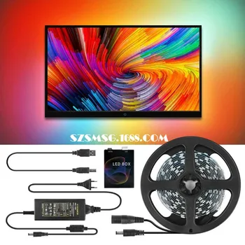 Buveinės šalies RGB TV fonas su šviesos HDMISYNC box rinkinio Spalva keičiasi ir dimmable sinchronizacija lankstus šviesos kartu su RGB Smart