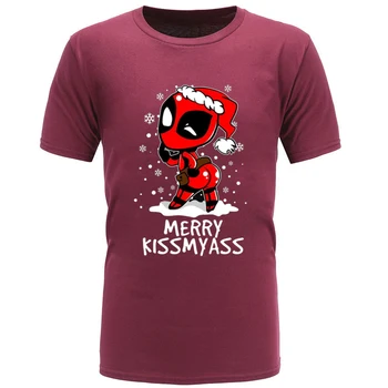 Bučinys Mane Myli Kalėdų Deadpool Streetwear Tshirts Super 3D Hero Marval Miręs Baseinas Rudenį Naujų Viršūnių Tees Šukuotinės Medvilnės Marškinėliai