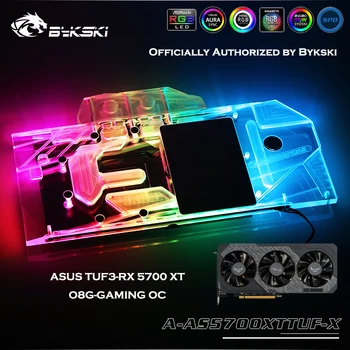 Bykski A-AS5700XTTUF-X Full Padengti GPU AURA SYNC Vandens Blokas ASUS TUF3-RX 5700 XT-O8G-ŽAIDIMŲ OC vaizdo plokštės Aušinimas Vandeniu