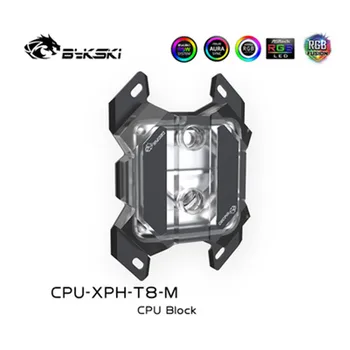 Bykski CPU-XPH-T8-M Akrilo CPU Vandens Blokas AMD RYZEN3000 AM3/AM3+/AM4 X570 12V 4Pin RGB/5V 3Pin ARGB Vandens Aušintuvas