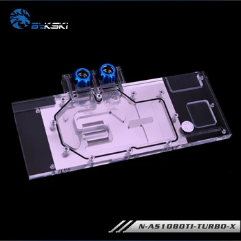 Bykski N-AS1080TI TURBO-X, Pilnas draudimas Grafika Kortelės Vandens Aušinimo Bloką RGB/RBW, Už Asus Turbo-GTX1080Ti/1080/1070Ti