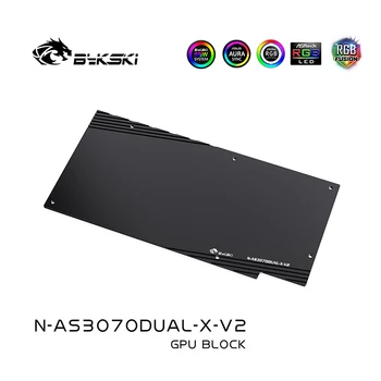Bykski N-AS3070DUAL-X-V2,3070 GPU Vandens Aušinimo Blokas ASUS RTX3070 DUA Grafikos plokštės,VGA Skysčio Radiatorius Aušinimo 12V/5V ARGB