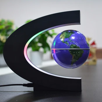 C Formos Magnetic Levitation Montessori Geografija Pasaulyje Plaukiojantis Pasaulio Žemėlapyje Tellurion LED Šviesos Terrestre Vaikų Mokymosi Žaislai