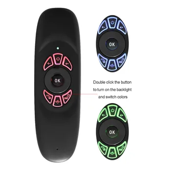 C120 RGB 3 spalvų Šviesą Skristi oro mouse Belaidė Klaviatūra su foniniu Apšvietimu G64 Įkrovimo 2.4 G Smart Remote control 