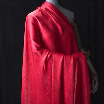 C695 Kietas Raudonas Blizgus Vasaros Suknelė Audiniai: Tencel Medvilnės Satino Sateen Moterų Sijonas Pižama, Šalikai Kinijos Cheongsam Audinys