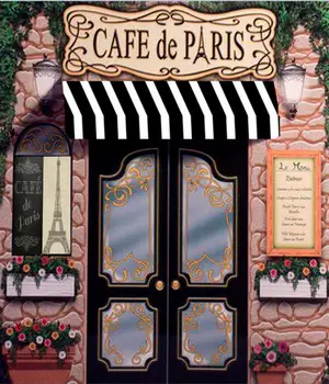 Cafe de paris Retro Akmens Kavos kavinė Parduotuvėje Eifelio Bokšto nuotrauka fone fotografijos backdrops kokybės vinilo