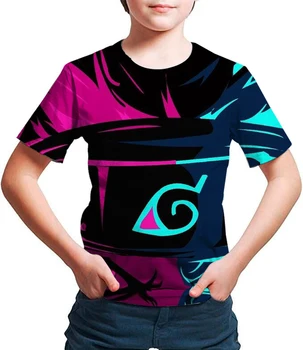 Camisas Vasaros Kakashi Hatake 3d marškinėliai Vaikams Berniukų, Mergaičių Naruto Anime Vaikų Viršūnes Sporto Marškinėliai Tees Streetwear Camisas