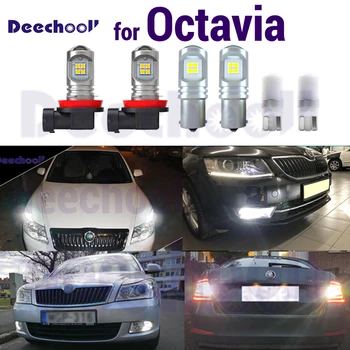 Canbus LED Automobilių Priešrūkinis žibintas +Dieniniai +Parkavimo +Pagal Veidrodis+Atbulinės Šviesos Lemputė Skoda Octavia 1 2 3 MK1 MK2 MK3 1996+