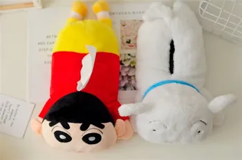 Candice guo! super mielas pliušinis žaislas Crayon Shin chan baltas šuo, tėtis lėlės minkštųjų audinių langelį padengti, kūrybingi gimtadienio, Kalėdų dovana 1p