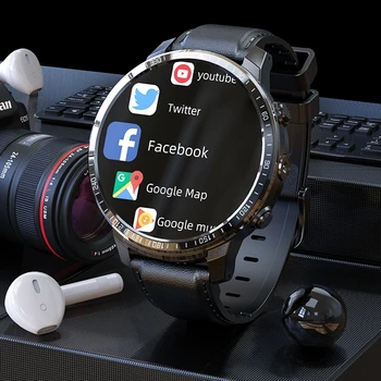 Carkira 4G Smart Watch Vyrų GPS WIFI ir Su SIM Kortele 1.6 Colių Ekranas 1G+16GB HD Kamera, 