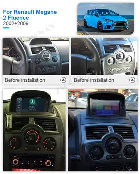 Carplay Už Renault Megane 2 Fluence 2002 2003 2004 2005 2006 2007 2008 2009 Android Grotuvas GPS Auto Garso Stereo Radijas, Diktofonas