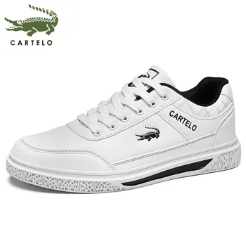 CARTELO vyriški batai korėjos laisvalaikio bateliai sporto valdybos bateliai vyrai korėjos tendencija maži balti bateliai vyrai