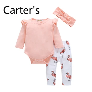 Carter ' s 3 dalių komplektas Kūdikiams, vaikiška ilgomis rankovėmis tinka Juokinga Kūdikių Drabužiai Naujas Gimęs Kūdikis Mergina Drabužius Kūdikiui Kleding Vestiti Neonato
