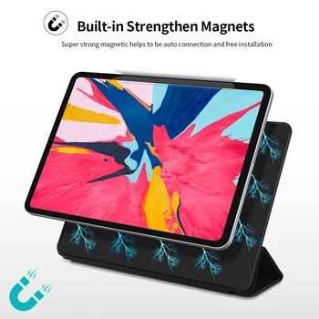 Case For iPad Pro 11 2020 2nd Gen Magnetinio Ultra Plonas Pu Odos Smart Cover iPad Pro 12.9 2020 Oro 4 10.9 2020 Tablet Atveju