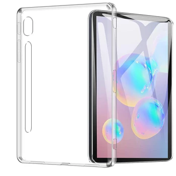 Case For Samsung Galaxy Tab S6 10.5 2019 TPU Silicio Aišku, Soft Case for Samsung Tab S6 SM-T860 SM-T865 Skaidrus galinis Dangtelis