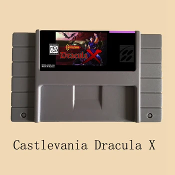 Castlevania Drakula X 16 bitų Didelis, Pilkos spalvos Žaidimo Kortelės JAV NTSC Žaidėjas