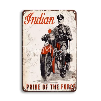 Castrol Texaco Variklinės Alyvos Metalo Pasirašyti Indijos Retro Motociklų Skardos Ženklus, Senovinius Garažas Žmogus, Urvas, Namų Kambarį Dekoro