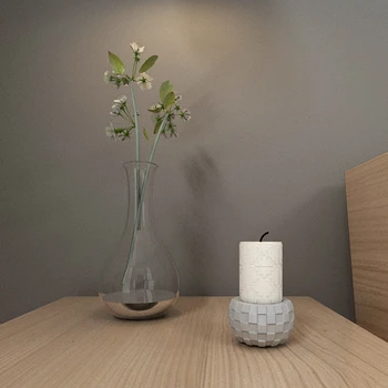 Cemento žvakidė silikono formos mėsiškas gėlių baseino pelėsių kambarį apdaila žvakidė kvadratinė tinklų projektavimo pelėsių