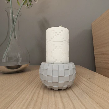 Cemento žvakidė silikono formos mėsiškas gėlių baseino pelėsių kambarį apdaila žvakidė kvadratinė tinklų projektavimo pelėsių
