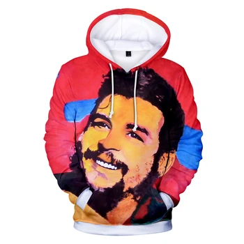Che Guevara 3D Atspausdintas 2018 Naujas Mados Hoodies Moterims/Vyrams ilgomis Rankovėmis Atsitiktinis Gobtuvu Palaidinės Madinga Streetwear Hoodies