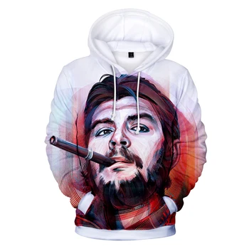 Che Guevara 3D Atspausdintas 2018 Naujas Mados Hoodies Moterims/Vyrams ilgomis Rankovėmis Atsitiktinis Gobtuvu Palaidinės Madinga Streetwear Hoodies
