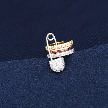 Cheny s925 sterlingas sidabro birželio naujas rose gold pin ausies kaulų įrašą moterų klasikinis spalvingas korėjos mados tinka Monakas pokylių stilius