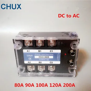 CHUX 3 Etapus (Solid State Relay DA 60a 80a 100a 120a 200A 90-480VAC ZG33 3-32VDC DC į AC Tris SSR Relė