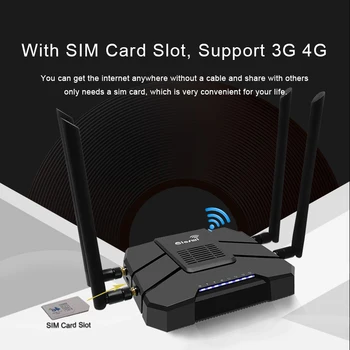 Cioswi WE1326 3G 4G Modemas Su Sim Kortelės Lizdą, dviejų dažnių Maršrutizatorius MT7621A Chip 802.11 AC 5 ghz Wifi Kartotuvas Su 4 Išorinė Antena