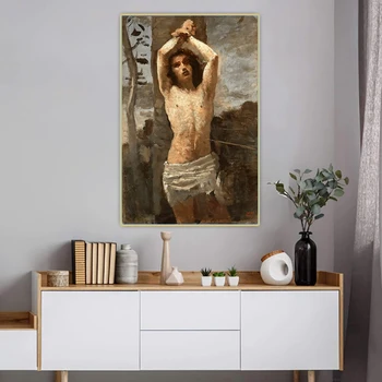 Citon Jean Baptiste Camille Corot《San Sebastian》Drobė, Aliejus, tapyba Meno kūrinius Plakato Nuotrauka Fone Sienų Dekoras Namų Puošybai