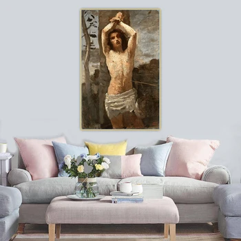 Citon Jean Baptiste Camille Corot《San Sebastian》Drobė, Aliejus, tapyba Meno kūrinius Plakato Nuotrauka Fone Sienų Dekoras Namų Puošybai