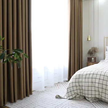 CITYINCITY Kietas Blackout Užuolaidos, miegamojo elegantiškas modernus Užuolaidas kambarį Namų Dekoro Darpes Dirbtiniais lino Individualų