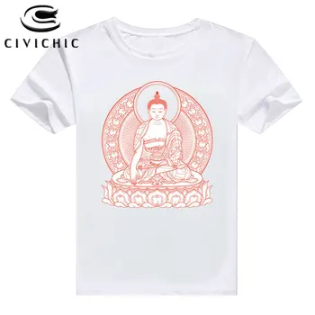CIVI PRAŠMATNUS Harajuku Vyrų Religinių Įsitikinimų Marškinėliai Moterims Buda Bodhisatvos Gailestingumo Deivė, Print T-shirt 4XL Tees Etninės Viršūnes WST150