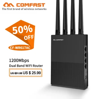 Comfast CF-WR617AC namų wifi router 1200M Bevielis Maršrutizatorius 2.4 G+5 ghz Wan/Lan, Smart Wi-Fi 