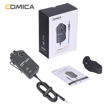 Comica AD2 6.35 mm/XLR 3,5 mm Garso Mikrofonas Preamp adapteris, skirtas 