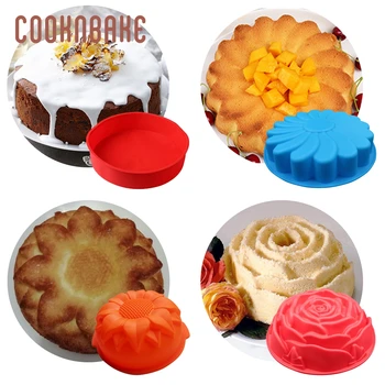 COOKNBAKE silikono formų skirti tortas didelis pyragai formos gėlių konditerijos kepimo skardą Tortas Dekoravimo pelėsių 3d duona bakeware rankų darbo įrankiai