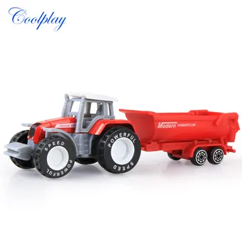 Coolplay 4PCS Lydinio Inžinerijos Automobilio Modelio Traktoriaus Žaislinės Transporto priemonės Ūkininkas Transporto priemonės diržą Berniukas Žaislas Automobilio Modelį Dovana Vaikams }