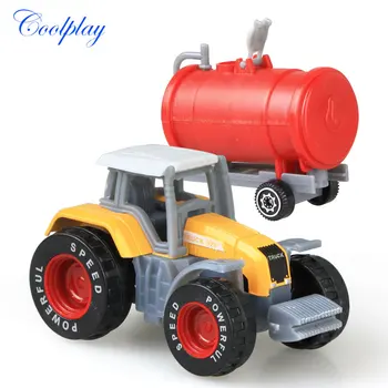 Coolplay 4PCS Lydinio Inžinerijos Automobilio Modelio Traktoriaus Žaislinės Transporto priemonės Ūkininkas Transporto priemonės diržą Berniukas Žaislas Automobilio Modelį Dovana Vaikams }