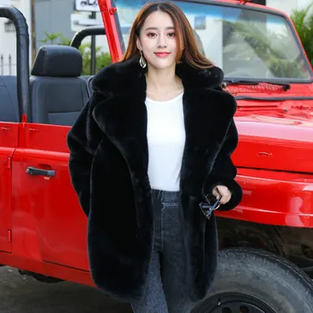 Cotday Storas Šiltas Mink Prarasti Geltona Aukštos Kokybės Dirbtiniais Korėja Stiliaus 2020 M. Pardavimo Atvartas, Žiemą Šilta, Plius Dydis Moterų Pur Paltas