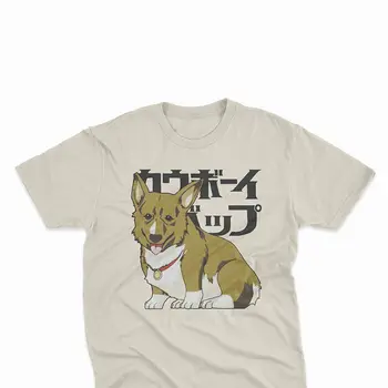 Cowboy Bebop Ein Marškinėliai , Anime, Japonų Grafikos Trišakiai, Corgi Šuo Prekės Medvilnės Vyrų Pagrindinio Viršūnes Fitneso T-Shirt